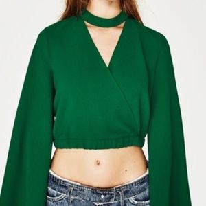 Zara TRF COLLECTION cropped blouse